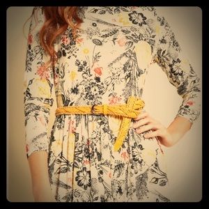 Modcloth mustard yellow braided belt